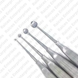 Cureta de hueso Spratt Brun, acero alemán certificado CE de grado médico reutilizable para fusión espinal y cirugía ortopédica - Product Image 3