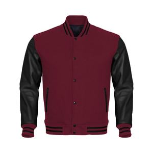 Chaqueta Bomber de Lana Premium para Hombre, Estilo Universitario, para Béisbol, Colegio, Universitario, con Mangas de Cuero Genuino, Invierno, Talla 4XL - Product Image 1