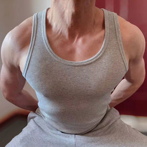 <b>Pack</b> of 3 Designer Breathable Knitted Tank Tops for Men Cotton/Polyester Material in Stock - Product Image 4