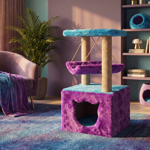Amistar CatJoy Classic – Arbre à chat multi-niveaux en jute écologique, aire de jeux durable et sécurisée pour chats de toutes tailles - Product Image 1