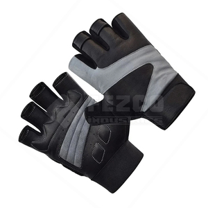 Gants en cuir à demi-doigts personnalisables au prix de gros Équipement de fitness pour la salle de sport et les sports Gants de gymnastique - Product Image 5