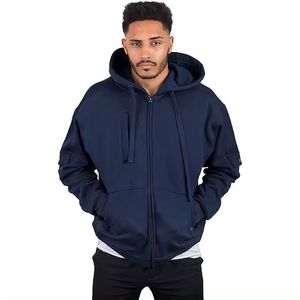 High Street Trend Hombres Cremallera Sudadera con capucha Personalizada Venta al por mayor Poliéster/Algodón Impermeable Transpirable Invierno Moda Gráfico Elegante - Product Image 5