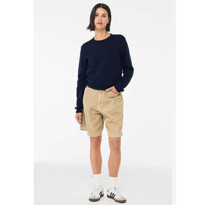 Bella + Canvas, Sudaderas con cuello redondo para mujer, forro polar personalizado, Terry francés, estampado de letras unisex, suéter suelto, jersey de cuello redondo - Product Image 5