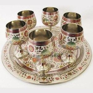 Couleur noire et dorée qualité supérieure en métal fait Look attrayant vin et bière verres gobelets maison hôtel Barware fournitures - Product Image 4