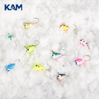 Kit de 21 leurres de pêche sur glace en tungstène, toutes couleurs phosphorescentes, avec hameçons Hayabusa pour la perche, le crappie, la truite et le panfish