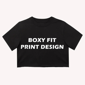High Quality Cotton <b>Cropped</b> Boxy <b>Fit</b> <b>T</b>-<b>Shirt</b> Heavyweight Oversized Tshirt Customized tee <b>Shirt</b> for Men - Product Image 2