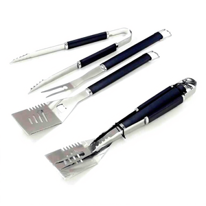 Juego de 3 Utensilios para Barbacoa de Acero Inoxidable de 45 cm, Negro y Acero Inoxidable 03450 - Product Image 2