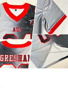 Custom White Black-Red Mesh Authentic Gradient <b>Square</b> Shape Flag Football Jersey - Product Image 6