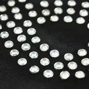 Venta caliente hombres ligero 100% algodón Rhinestone impreso Casual camisetas para la venta con cuello redondo y mangas cortas - Product Image 5