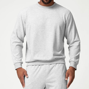 Men New Fashion Plain <b>Thick</b> Pullover Sweatshirt Comfortable Embroidered Custom Logo Casual Autumn Warm Men custom - Product Image 1