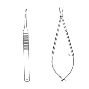 Portaagujas Microcurvo Manual Sin Retenedor, 110 mm de Largo, Acero Inoxidable Quirúrgico, Instrumentos Certificados por la CE, Hecho en Pakistán - Product Image 1