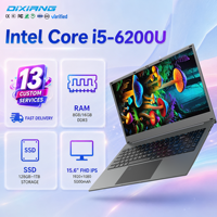 Nouvel ordinateur portable professionnel 15,6 pouces IPS, Intel Core i5-6200U, 8/16 Go de RAM, SSD NGFF 128 Go~1 To, clavier rétroéclairé, Wi-Fi double bande, OEM
