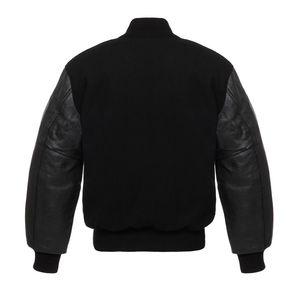 Chaquetas Letterman Personalizadas al por Mayor, 100% Lana, Mangas de Cuero Puro, Chaquetas Universitarias, Chaqueta de Béisbol para Hombre - Product Image 6