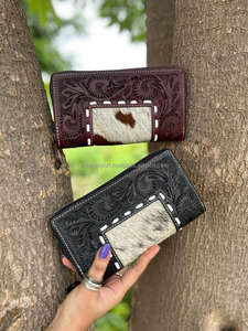 กระเป๋าคลัทช์หนังขนสัตว์แท้สไตล์ตะวันตกสำหรับผู้หญิงกระเป๋าสตางค์หนังเครื่องมือทันสมัยขายดี - Product Image 2