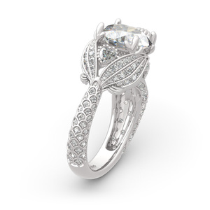 Bague sirène vintage Jeulia en argent sterling avec pierre précieuse en zircon réglable - Product Image 3