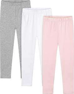 Leggings doux en tricot pour bébés filles, longueur complète, spandex/coton extensible, doux, imperméable, multipack, à porter tous les jours - Product Image 6