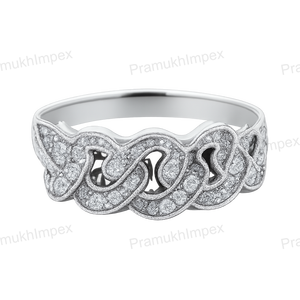 Anillo Cubano Premium de Moissanita Estilo Hip Hop, Plata de Ley 925, Chapado en Oro Rosa/Amarillo/Dorado, Joyería Unisex para Uso Diario - Product Image 2