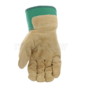 Guantes de Trabajo de Cuero Genuino para Hombre, Guantes de Seguridad, Guantes de Trabajo de Color Sólido - Product Image 3
