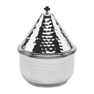 Recién llegado, cazuela decorativa de lujo de acero inoxidable, olla caliente de calidad estándar con tapa para usos domésticos y hoteleros redondos. - Product Image 6