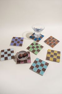 Sous-verre en mosaïque carrée en verre personnalisé, tapis de tasse, résistant à la chaleur, protection de table, coussin, cuisine, salle à manger, bar à domicile, fournitures pour boissons - Product Image 5