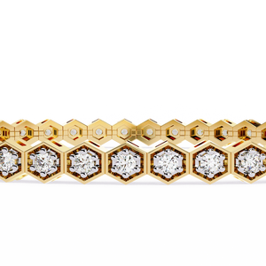 Fabulous 18K <b>Gold</b> Lab Grown Diamond Bracelet & <b>Bangle</b> - Product Image 5