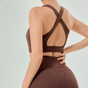 Sujetador Deportivo Transpirable Sin Costuras para Mujer, Soporte Medio, Ajustable, con Logotipo Frontal, Antibacteriano, para Yoga, Gimnasio, Correr, Entrenamiento, Fitness - Product Image 5