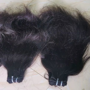 Cheveux indiens lisses de qualité supérieure, 16 pouces, 100% vierges, non traités, provenant du temple indien du sud, pour la vente en gros - Product Image 1