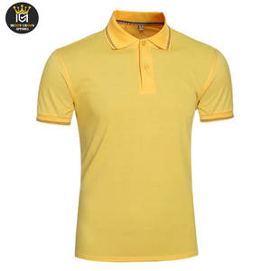 Hombres con estilo transpirable para Polo Camisetas Logotipo personalizado Impreso Patrón sólido Tejido de punto ecológico - Product Image 1