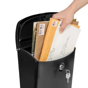 Boîte aux lettres murale moderne de luxe personnalisée en acier inoxydable galvanisé, articles intelligents pour appartements, serrure Tediton, colis métallique pour la maison - Product Image 1