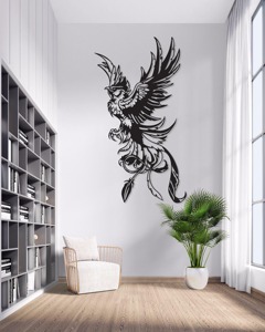 Arte de la pared de Metal geométrico Decoración Escultura de hierro hecha a mano moderna Acento decorativo elegante para el hogar y la Oficina - Product Image 2