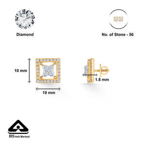 รอยัล เอนเคลฟ ต่างหูเพชรทองคำขาวสำหรับผู้หญิง - Product Image 6