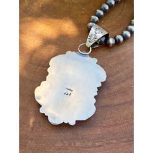 Pendentif Jeff James Kingman serti clos avec turquoise et technologie d'incrustation en argent sterling - Product Image 5