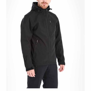 Polyester/Nylon Canvas Bomber Jacket Lightweight Windbreaker Autumn Warm Knit with Pockets Front Logo Zipper Hooded Men's - Product Image 4