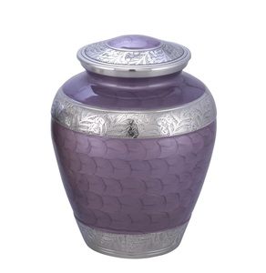 Urna de cremación de Metal con cuello grabado con acabado Gris, urna funeraria dorada para adultos a la venta, urna para adultos de alta calidad superventas - Product Image 3