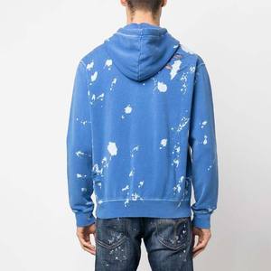 Jersey Unisex de algodón 100% de 500GSM, estilo de corte, lavado ácido para hombre, Sudadera con capucha de lana de gran tamaño para hombre, sudaderas con capucha lisas unisex - Product Image 2