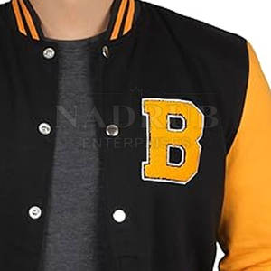 Vente en gros Veste Letterman en polaire pour homme Veste Letterman personnalisée en polaire quantité minimale de commande bas Qualité supérieure à vendre - Product Image 4