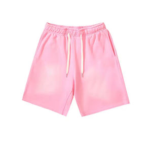 Pantalones cortos transpirables ligeros para hombre, cintura elástica con bolsillos laterales, tela de secado rápido para gimnasio, ropa informal al aire libre, patrón sólido - Product Image 5