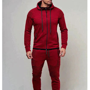 Custom Men's Two Piece Heavyweight Sweatsuit Set Custom Embroidery <b>Applique</b> Sports Tracksuits for Men - Product Image 4