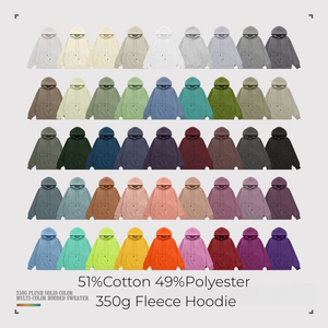 เสื้อฮู้ดดี้โอเวอร์ไซส์แบบสวมหัว รุ่นใหม่ปี 2026 น้ำหนัก 380 กรัม ผลิตจากผ้าฝ้าย 100% เป็นมิตรต่อสิ่งแวดล้อม เหมาะสำหรับฤดูหนาว ใส่ได้ทั้งชายและหญิง  มี 45 สีให้เลือก - Product Image 5