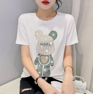 <b>Women</b> <b>Sequin</b> Rhinestone T Shirts Bling Diamond Sparkly <b>Tops</b> Y2K Streetwear Clubwear Graphic Fashion Tees - Product Image 2
