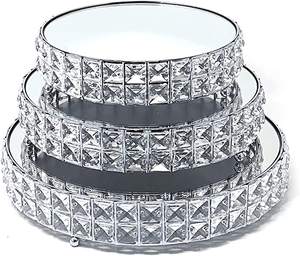 Soporte de Metal para servir pasteles, Decoración de mesa de cumpleaños y boda, Acabado niquelado - Product Image 4