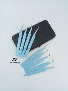 แหนบถอนขนตา90องศาสีฟ้าอ่อนพร้อมที่หนีบรูปหัวใจที่ด้านล่างด้ามจับเพชรสแตนเลส - Product Image 2