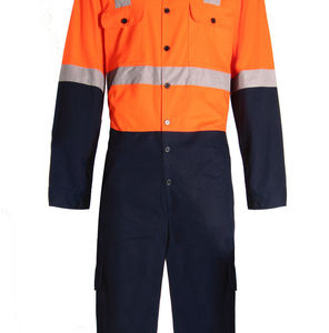 ชุดคลุมทำงานผ้าคอตตอนผสมโพลีเอสเตอร์ คุณภาพดีเยี่ยม พร้อมแถบสะท้อนแสง ชุดป้องกันความปลอดภัย - Product Image 3
