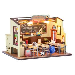M2321ความไร้เดียงสาบ้านตุ๊กตาไม้ขนาดเล็กบ้านตุ๊กตาที่กำหนดเองบ้านตุ๊กตา DIY ชุดบ้านตุ๊กตาขนาดเล็กพร้อมไฟ - Product Image 2