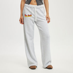 Pantalones Deportivos de Invierno Extra Grandes para Mujer, de Felpa Gruesa de 300 g/m², Pierna Ancha, con Cintura Elástica con Cordón Plano - Product Image 1