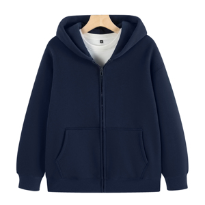 2025 nouveau Oem hommes 100% coton 500 Gsm blanc poids lourd sweat à capuche zippé blanc avec Logo personnalisé en gros pour sweats à capuche brodés - Product Image 6