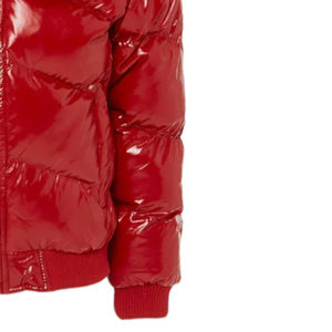 Veste matelassée en nylon de qualité supérieure pour hommes, col en fourrure, rembourrage matelassé, fermeture éclair brillante personnalisée, grande taille, poche zippée personnalisée pour l'hiver - Product Image 4