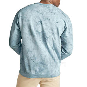 Sudadera transpirable para hombre, Jersey interior de algodón, jersey de cuello redondo de peso pesado, sudadera de lavado ácido para hombre - Product Image 2