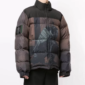 Breathable Outdoor Warm Quilted Plus Size Puffer Jacket Custom Patches Winter Hooded Bubble Puffer Jacket For Men's - Product Image 1