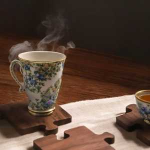Exquisite Handcrafted Wooden <b>Coaster</b> Set,Sustainable, <b>Heat</b>-Resistant, Scratch-Proof Drinkware Base for Elegant Home Decor - Product Image 2